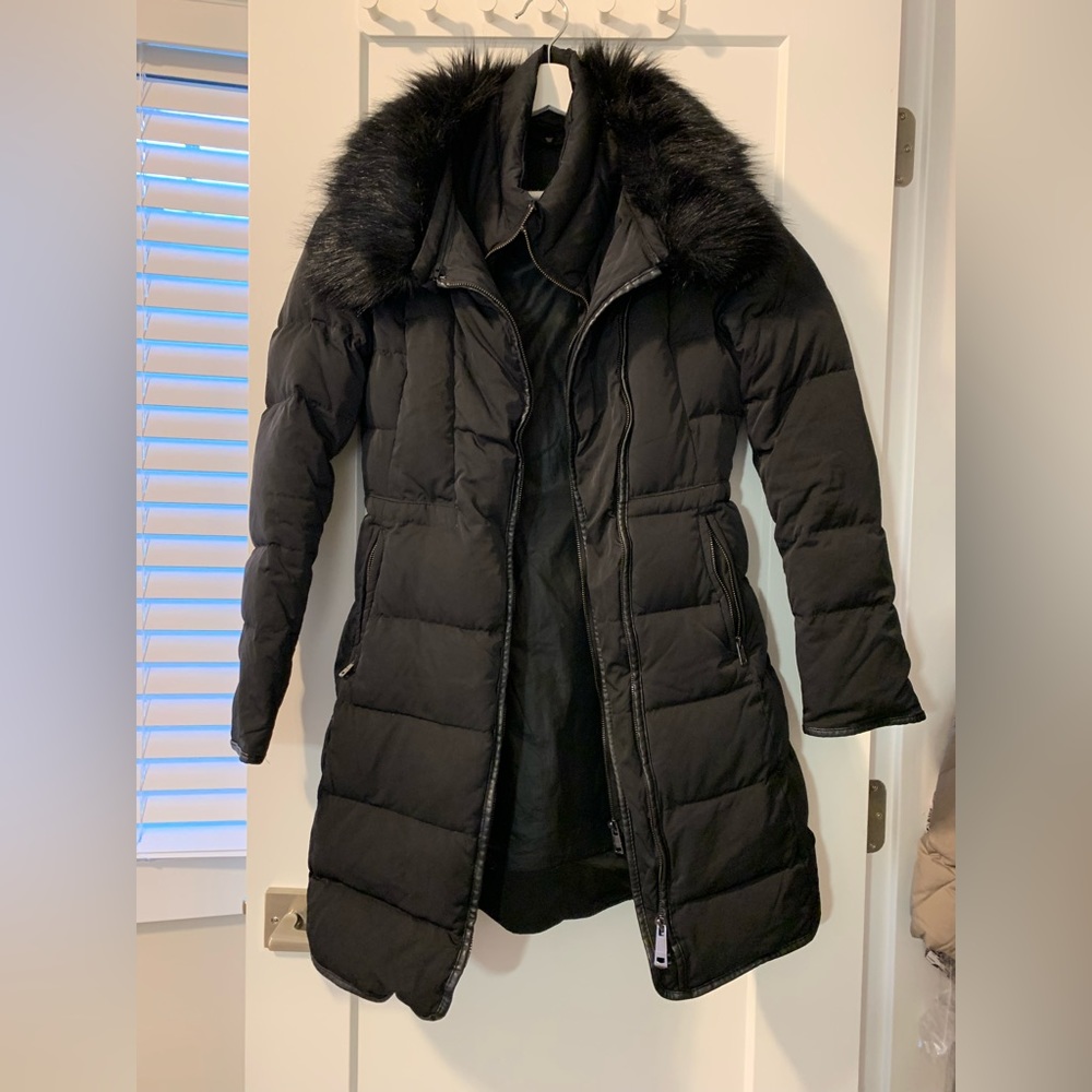 Zara knee length down coat